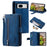 For Google Pixel 9 / Pixel 9 Pro Wallet Phone Case Zipper Leather Cover with 9 Card Slots - Blue - 1