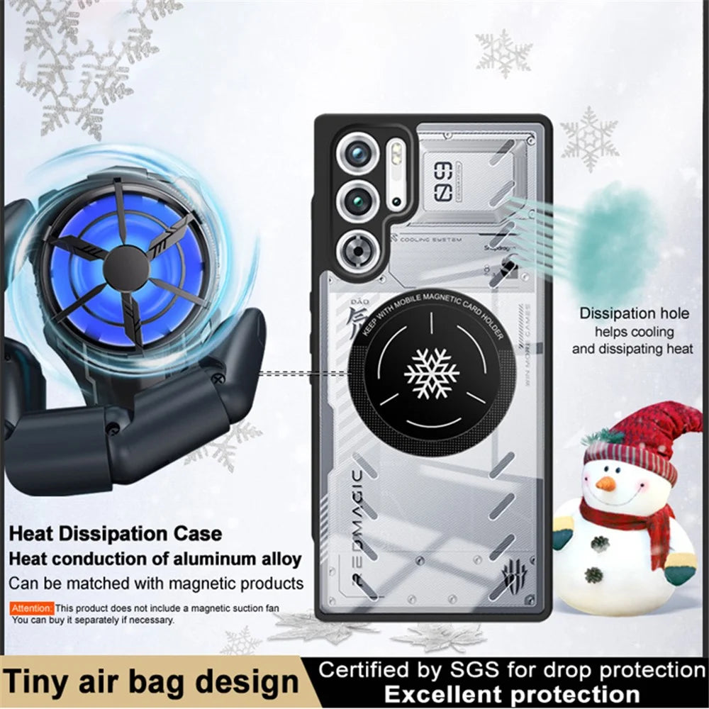 IMAK UX-9A Series for ZTE nubia Red Magic 9 Pro 5G / 9 Pro+ 5G / 9S Pro 5G / 9S Pro+ 5G  Clear Case Heat Dissipation PC+TPU Phone Cover - 3