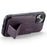 For iPhone 15 Case Waxy Leather+TPU Phone Cover with RFID Blocking Card Slots Kickstand - Purple - 3