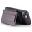 For iPhone 15 Case Waxy Leather+TPU Phone Cover with RFID Blocking Card Slots Kickstand - Purple - 4