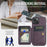 For iPhone 15 Case Waxy Leather+TPU Phone Cover with RFID Blocking Card Slots Kickstand - Purple - 5