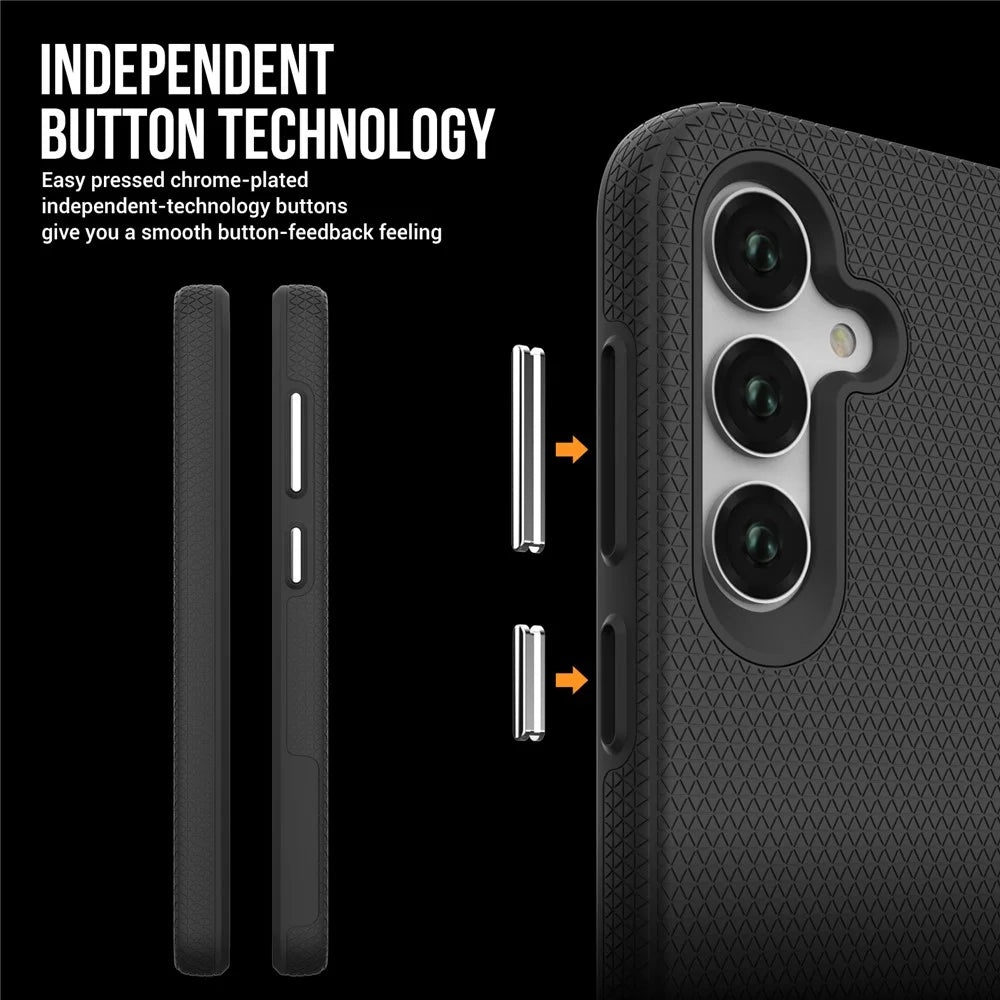 For Samsung Galaxy A15 4G / A15 5G Case Military Grade Drop Protection Smart Phone Protector - Black - 6