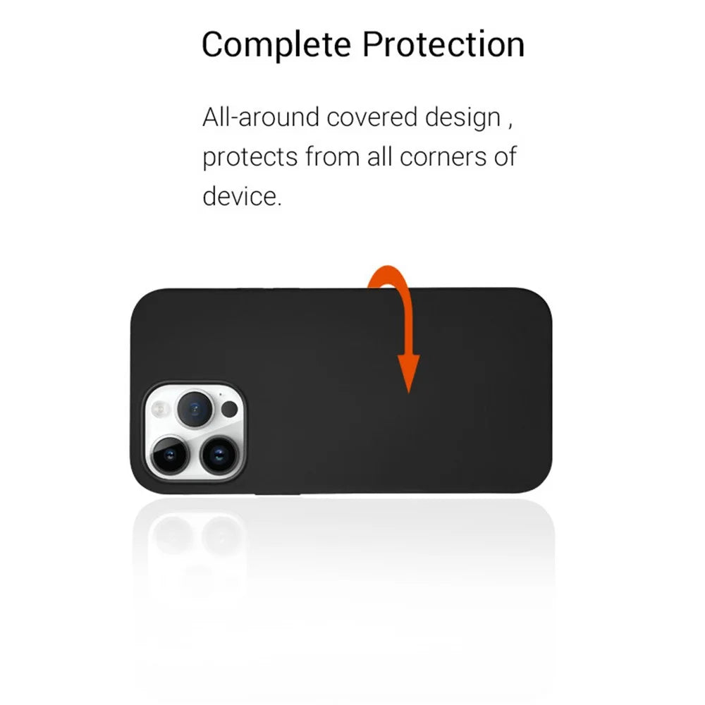 KZDOO iCoat for iPhone 15 Pro Max Slim Case Food-Grade Liquid Silicone Phone Shell - Black - 4