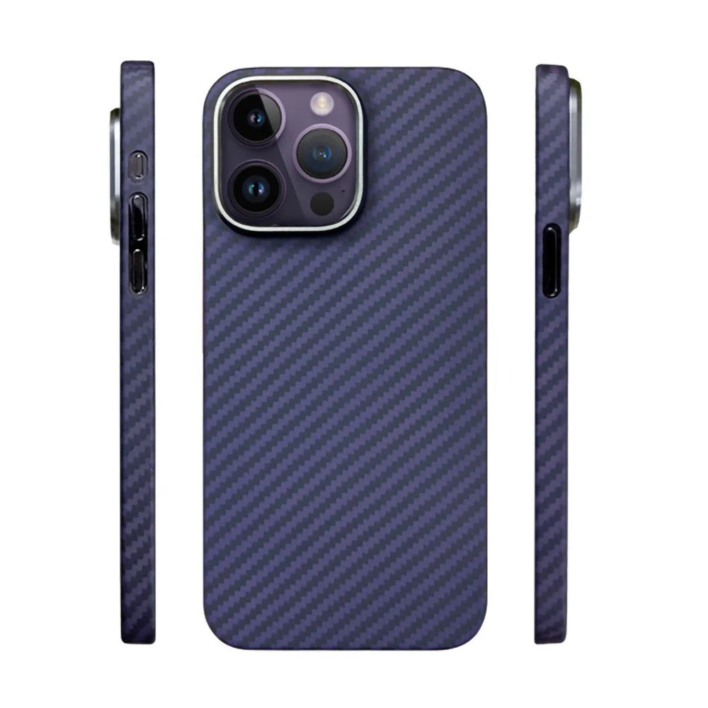 KZDOO For iPhone 15 Pro Max Case Anti-Scratch Phone Cover Aramid Fiber Made - Purple - 5
