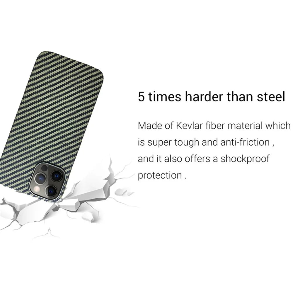KZDOO For iPhone 15 Pro Max Case Ultra Slim Aramid Fiber Protective Phone Cover - Green - 2