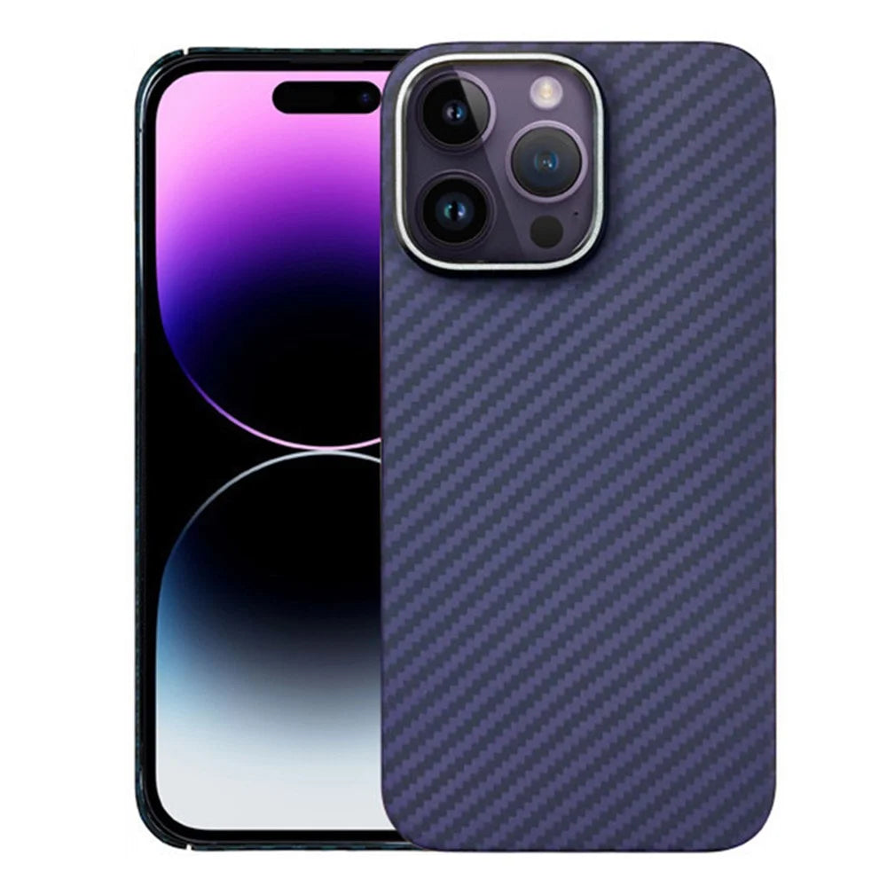 KZDOO For iPhone 15 Pro Cell Phone Cases Real Aramid Fiber Scratch-proof Cover - Purple - 2