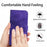HT04 For OnePlus 12R 5G / Ace 3 5G Leather Phone Case with Wrist Strap - Dark Purple - 4
