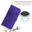 HT04 For OnePlus 12R 5G / Ace 3 5G Leather Phone Case with Wrist Strap - Dark Purple - 5