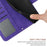 HT04 For OnePlus 12R 5G / Ace 3 5G Leather Phone Case with Wrist Strap - Dark Purple - 6