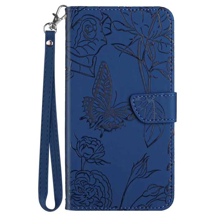 HT03 For Google Pixel 10 Pro XL / 9 Pro XL Case Flip Stand View Skin-Touch Leather Phone Cover - Blue - 7