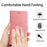HT01 For Google Pixel 10 Pro / 10 / 9 / 9 Pro Leather Case with Strap Wallet Flip Phone Cover - Pink - 5