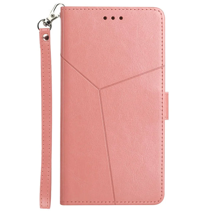 HT01 For Google Pixel 10 Pro / 10 / 9 / 9 Pro Leather Case with Strap Wallet Flip Phone Cover - Pink - 7