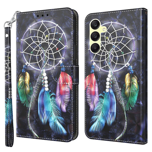 For Samsung Galaxy A25 5G (Global) (161.0 x 76.5 x 8.3mm) Pattern Printing Phone Case with Wrist Strap - Dream Catcher - 1