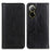 For Realme C67 4G Case Split Leather Magnetic Auto Closing Wallet Phone Cover - Black - 1