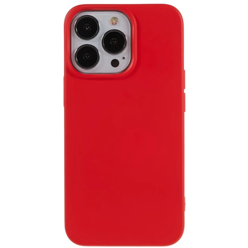 For iPhone 15 Pro Max Cell Phone Case 2.0mm Flexible TPU Drop-proof Protective Cover - Red - 1