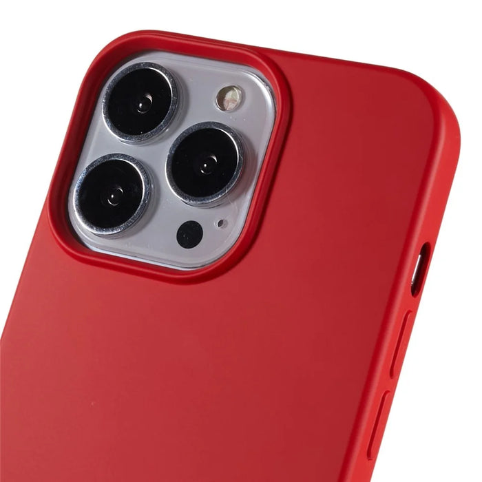 For iPhone 15 Pro Max Cell Phone Case 2.0mm Flexible TPU Drop-proof Protective Cover - Red - 6