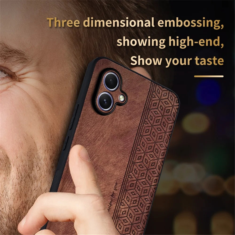 AZNS For Samsung Galaxy A05 4G Case PU Leather Coated TPU Phone Cover - Blue - 6