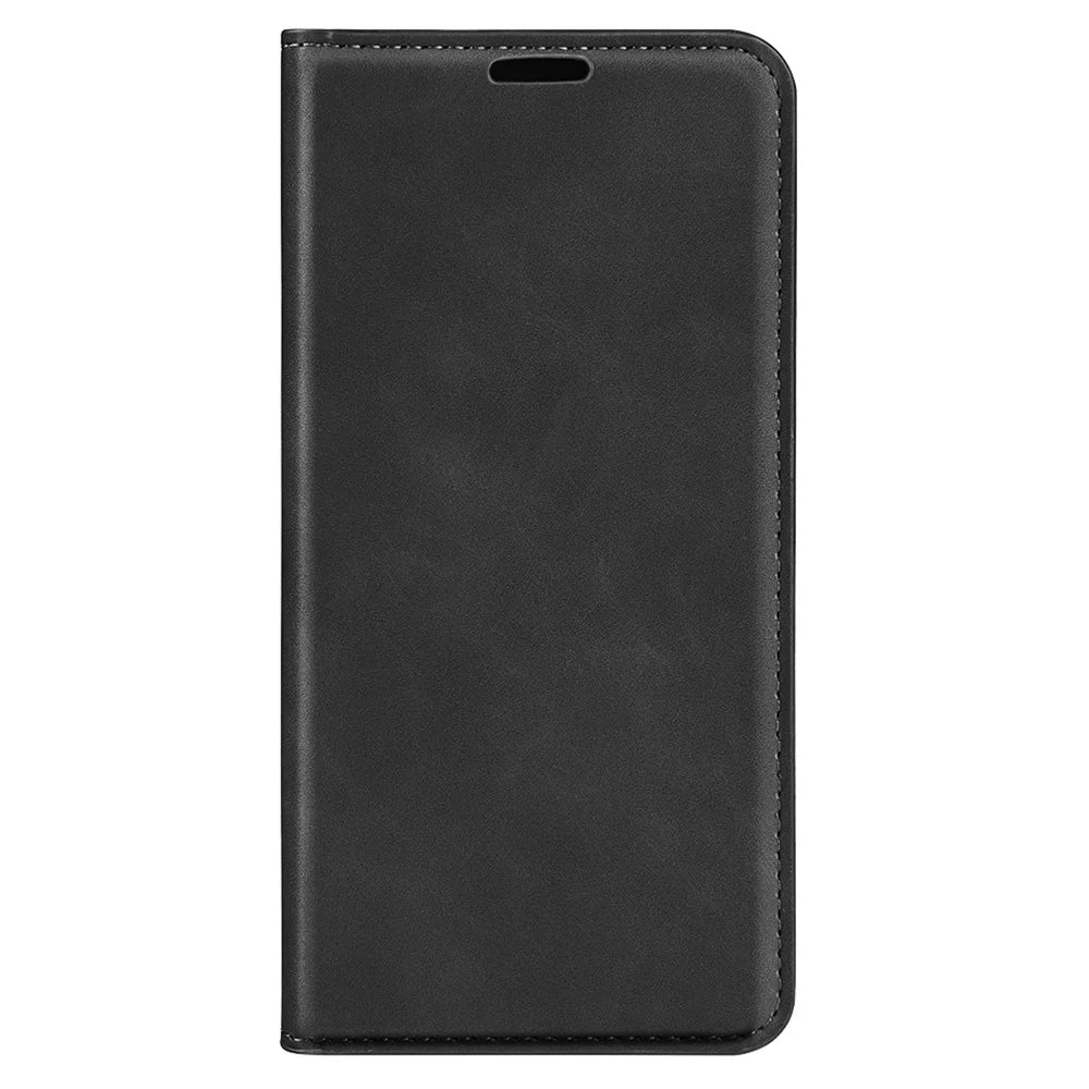 For OnePlus 12R 5G / Ace 3 5G Case PU Leather Wallet Phone Cover Auto-absorbed - Black - 6