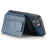 For iPhone 12 Pro Max 6.7 inch Cell Phone Case Waxy Leather+TPU Cover with Kickstand - Blue - 4