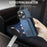 For iPhone 12 Pro Max 6.7 inch Cell Phone Case Waxy Leather+TPU Cover with Kickstand - Blue - 6