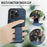 For iPhone 12 Pro Max 6.7 inch Cell Phone Case Waxy Leather+TPU Cover with Kickstand - Blue - 7