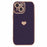 For iPhone 15 Plus TPU Case 6D Electroplating Love Heart Phone Cover - Dark Purple - 1