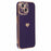 For iPhone 15 Plus TPU Case 6D Electroplating Love Heart Phone Cover - Dark Purple - 3
