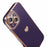For iPhone 15 Plus TPU Case 6D Electroplating Love Heart Phone Cover - Dark Purple - 6
