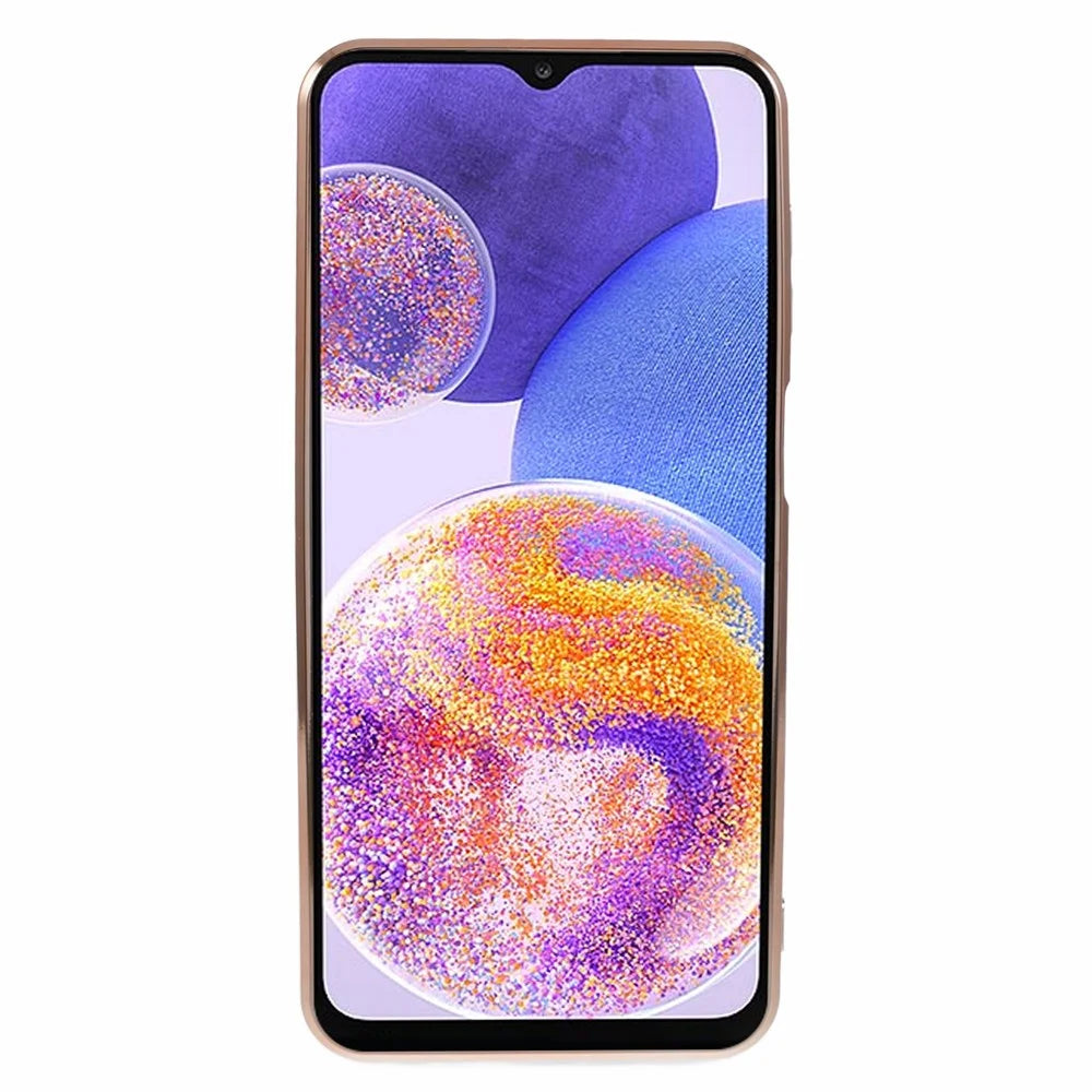 For Samsung Galaxy A13 4G TPU Case 6D Electroplating Love Heart Anti-Dorp Phone Cover - Black - 2