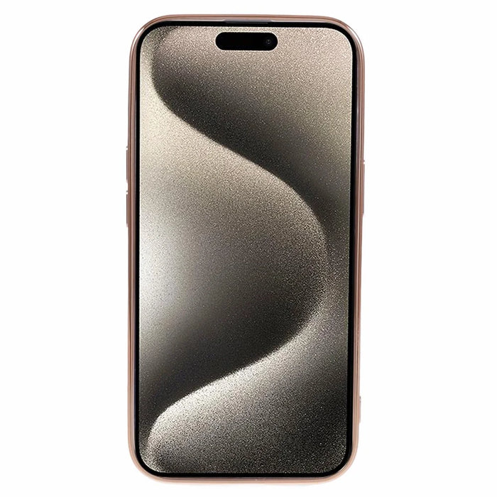 For iPhone 15 TPU Case 6D Electroplating Slim Phone Cover Compatible with MagSafe - White - 2