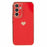 For Samsung Galaxy A34 5G Slim Case 6D Electroplating Love Heart TPU Phone Cover - Red - 1