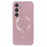 For Samsung Galaxy S24 Slim Case Rubberized TPU Phone Case with Lens Film, Magnetic Case - Pink - 1
