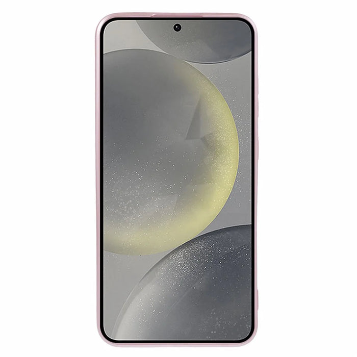 For Samsung Galaxy S24 Slim Case Rubberized TPU Phone Case with Lens Film, Magnetic Case - Pink - 2