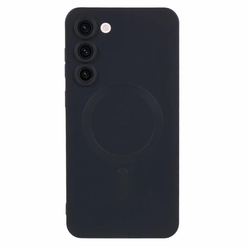For Samsung Galaxy S23+ Slim Case Rubberized TPU Phone Cover with Lens Film Magnetic Case - Black - 1