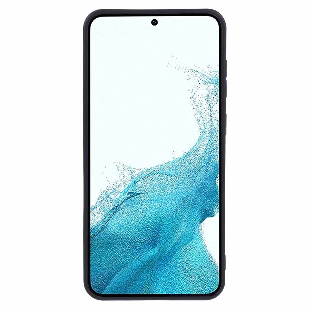 For Samsung Galaxy S22 5G TPU Magnetic Case Rubberized Slim Phone Cover with Lens Film - Black - 2