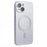 For iPhone 14 Plus TPU Case Compatible with MagSafe Rubberized Anti-Drop Phone Cover with Lens Film - Silver - 3
