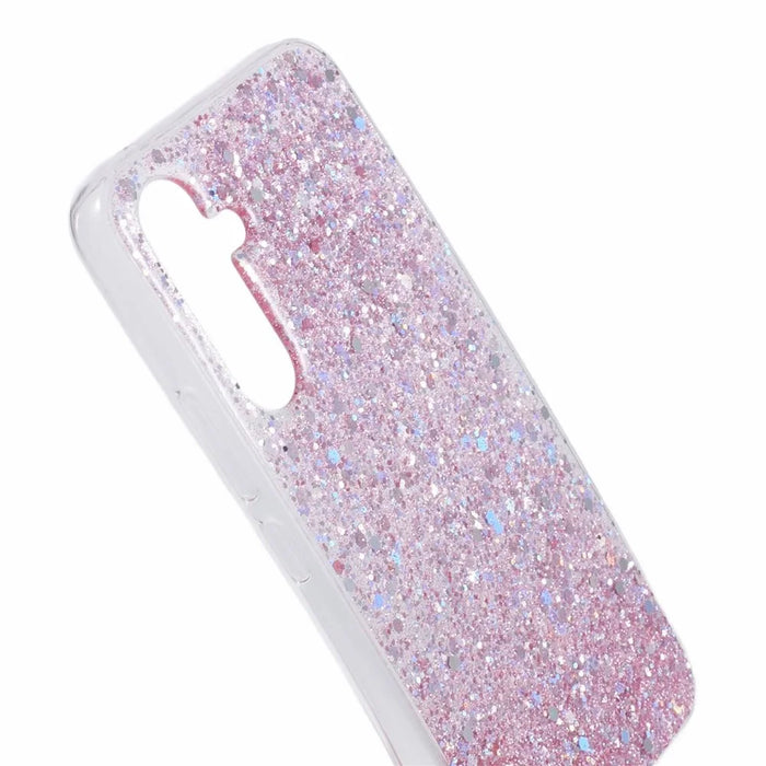 For Samsung Galaxy S23 FE TPU Case Glittery Scratch-proof Phone Cover - Pink - 5