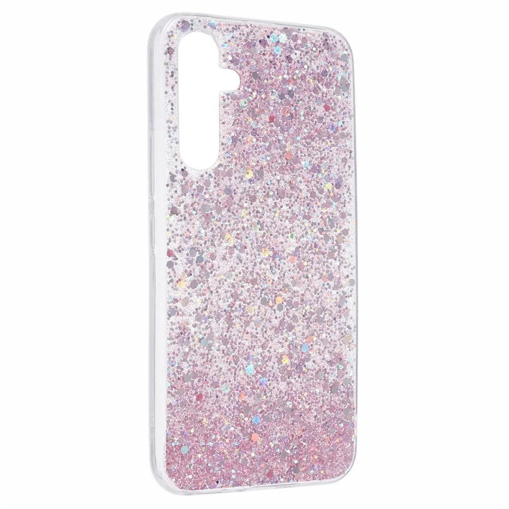 For Samsung Galaxy A35 5G Case Glittery Scratch-proof TPU Phone Shell - Pink - 3