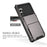 For Samsung Galaxy A55 5G Case PC+TPU Card Holder Hidden Pocket Anti-Scratch Cover - Black - 7