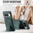 For Google Pixel 8 Pro Case with Card Holder and Kickstand RFID Blocking Leather Coating Back Cover - Green - 7