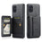 For Samsung Galaxy A71 4G SM-A715 Case Leather+TPU RFID Blocking Card Slots Phone Cover - Black - 1