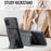 For Samsung Galaxy A71 4G SM-A715 Case Leather+TPU RFID Blocking Card Slots Phone Cover - Black - 7