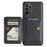 For Samsung Galaxy A73 5G Case with Card Holder Leather+TPU Protective Phone Cover - Black - 2