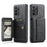 For Samsung Galaxy A72 4G / 5G Case PU Leather+TPU Kickstand Phone Cover RFID Blocking - Black - 1