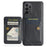 For Samsung Galaxy A72 4G / 5G Case PU Leather+TPU Kickstand Phone Cover RFID Blocking - Black - 2