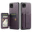For Samsung Galaxy A22 5G (EU Version) Case RFID Blocking Card Slots Leather+TPU Phone Cover - Purple - 1
