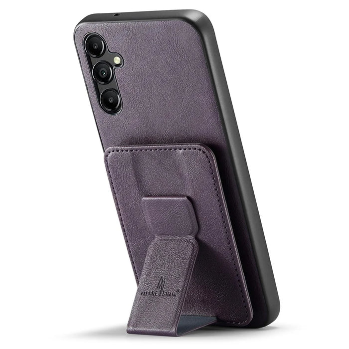 For Samsung Galaxy A35 5G RFID Blocking Case Cowhide Texture Leather+TPU Phone Cover - Purple - 3