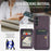 For Samsung Galaxy A35 5G RFID Blocking Case Cowhide Texture Leather+TPU Phone Cover - Purple - 6