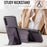 For Samsung Galaxy A35 5G RFID Blocking Case Cowhide Texture Leather+TPU Phone Cover - Purple - 7