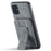 For Samsung Galaxy A51 4G SM-A515 Case Card Holder Leather Coated TPU Phone Cover - Grey - 2